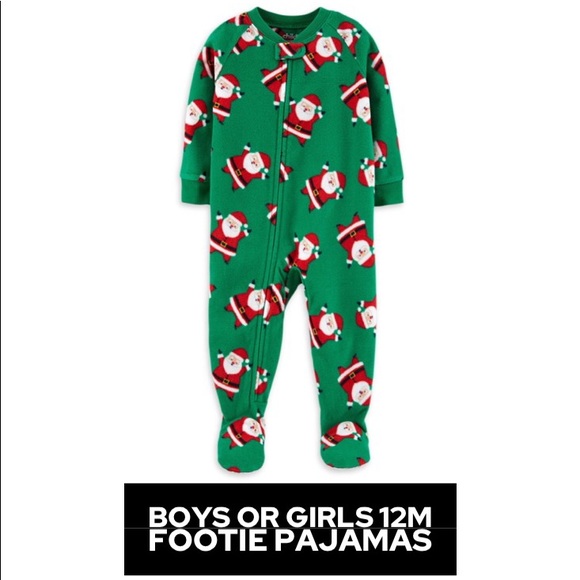 Carter/'s Infant Girls 2pc Pajamas Santa Christmas Size 12M NWT Santas Favorite